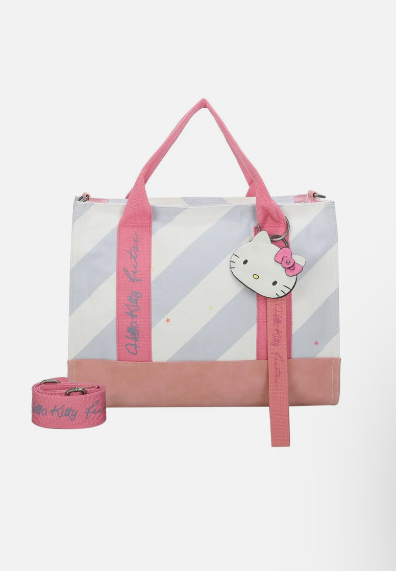 HELLO KITTY FRITZI TOTE BAG STRIPE - Stripe Ice Blue