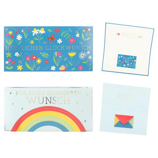 WUNSCHERFÜLLER große Karte mit Geldbrief  - Depesche