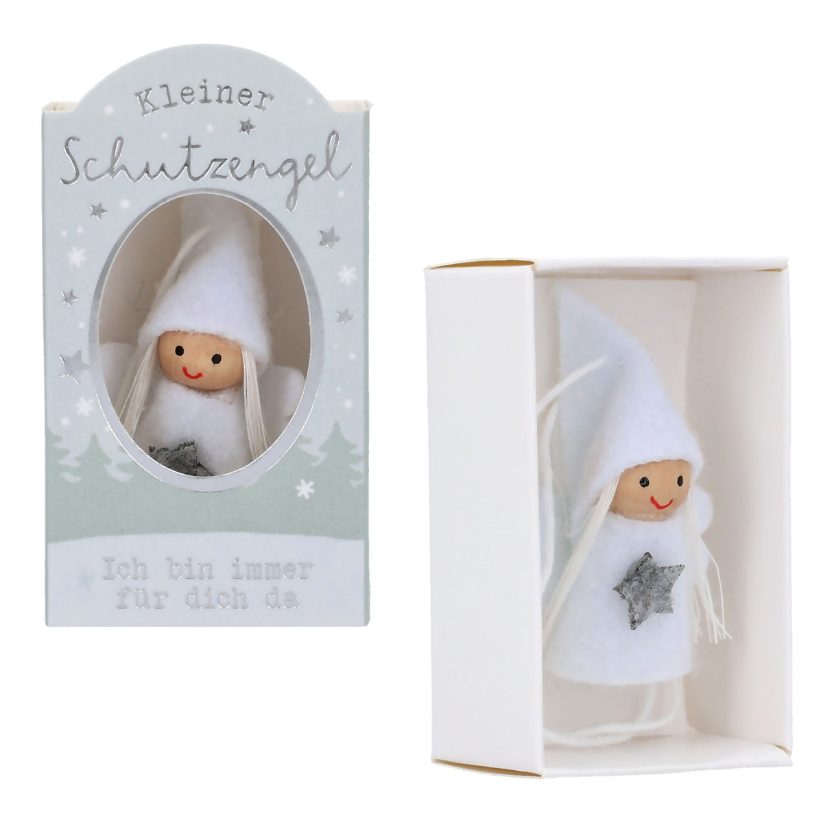 Schutzengel Wichtelanhänger in kleiner Box