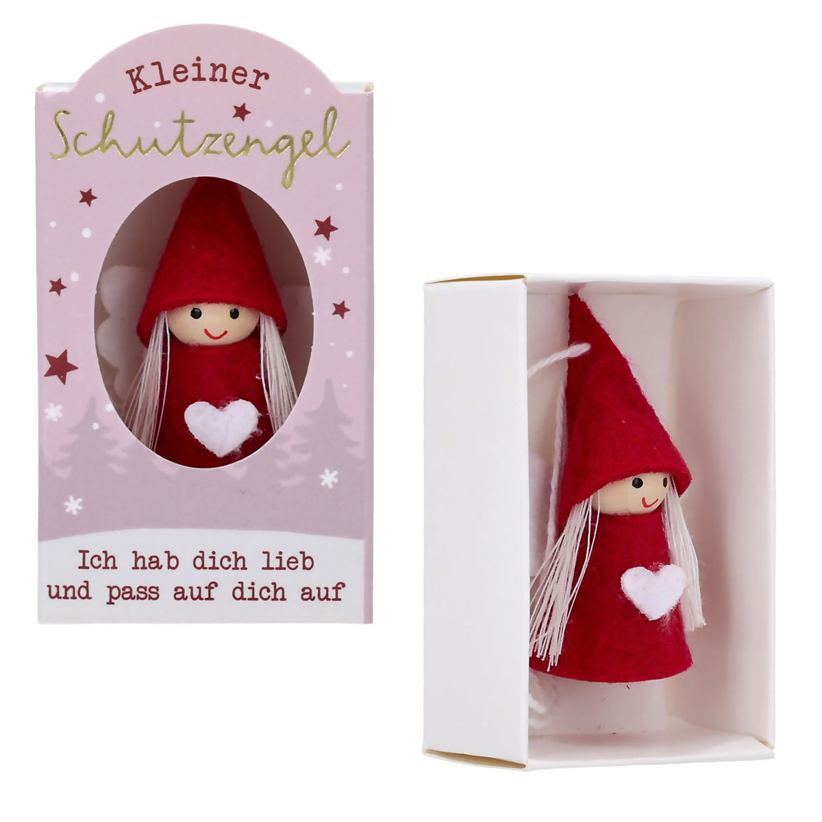 Schutzengel Wichtelanhänger in kleiner Box