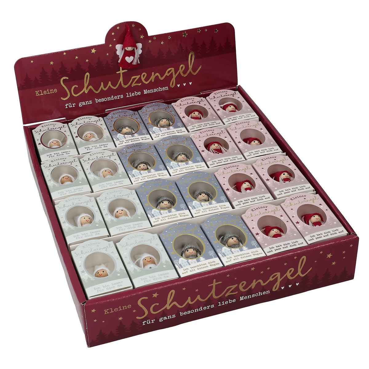 Schutzengel Wichtelanhänger in kleiner Box