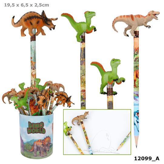 Dino World Bleistift mit Dino-Topper Depesche