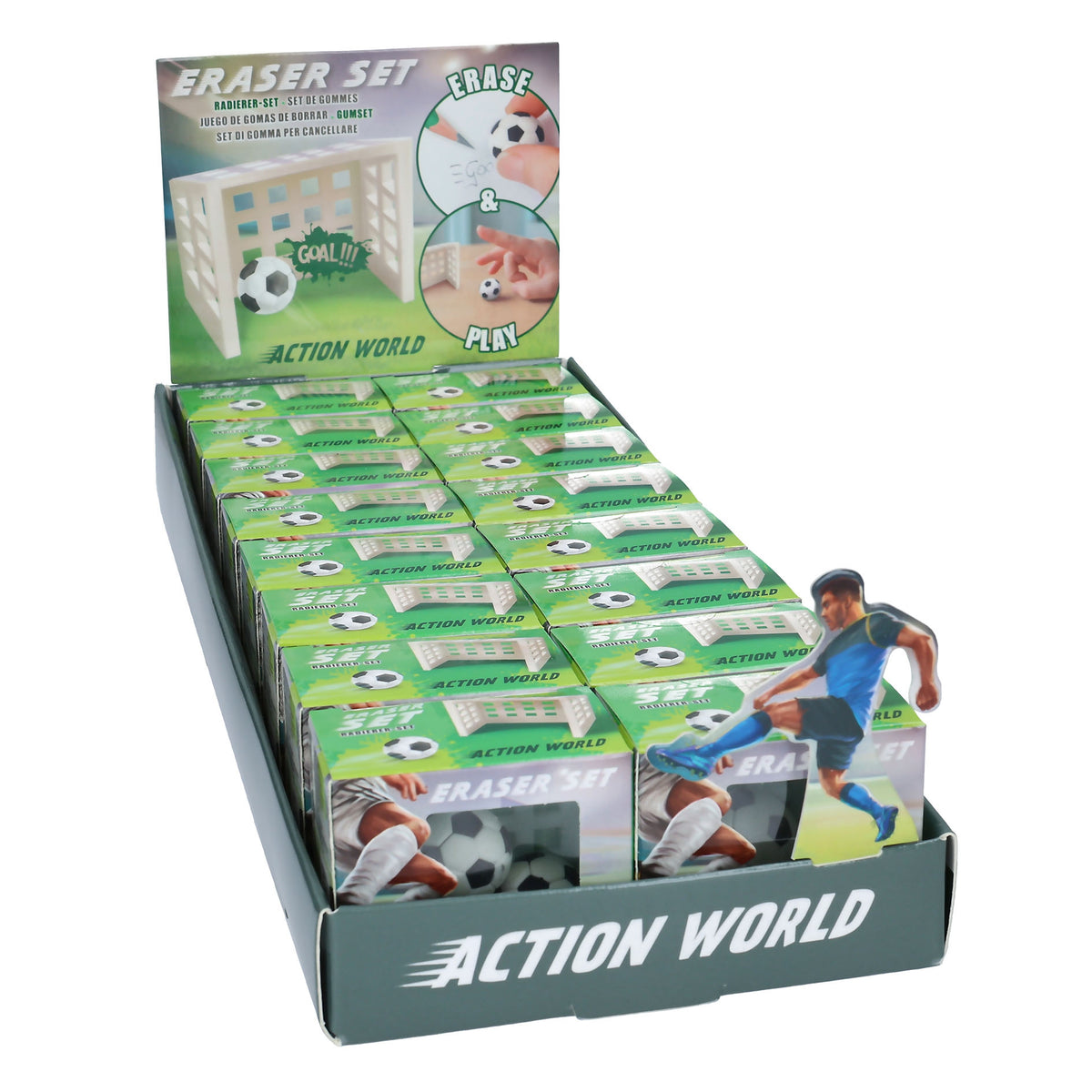 Action World Fussball Radiergummi Set