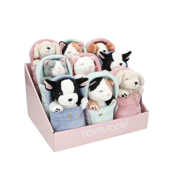 TOPModel Plüsch Hunde & Katzen im Schlafsack Depesche