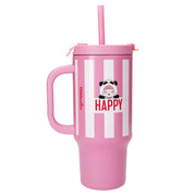 PENfection To Go Becher mit Strohhalm HAPPY