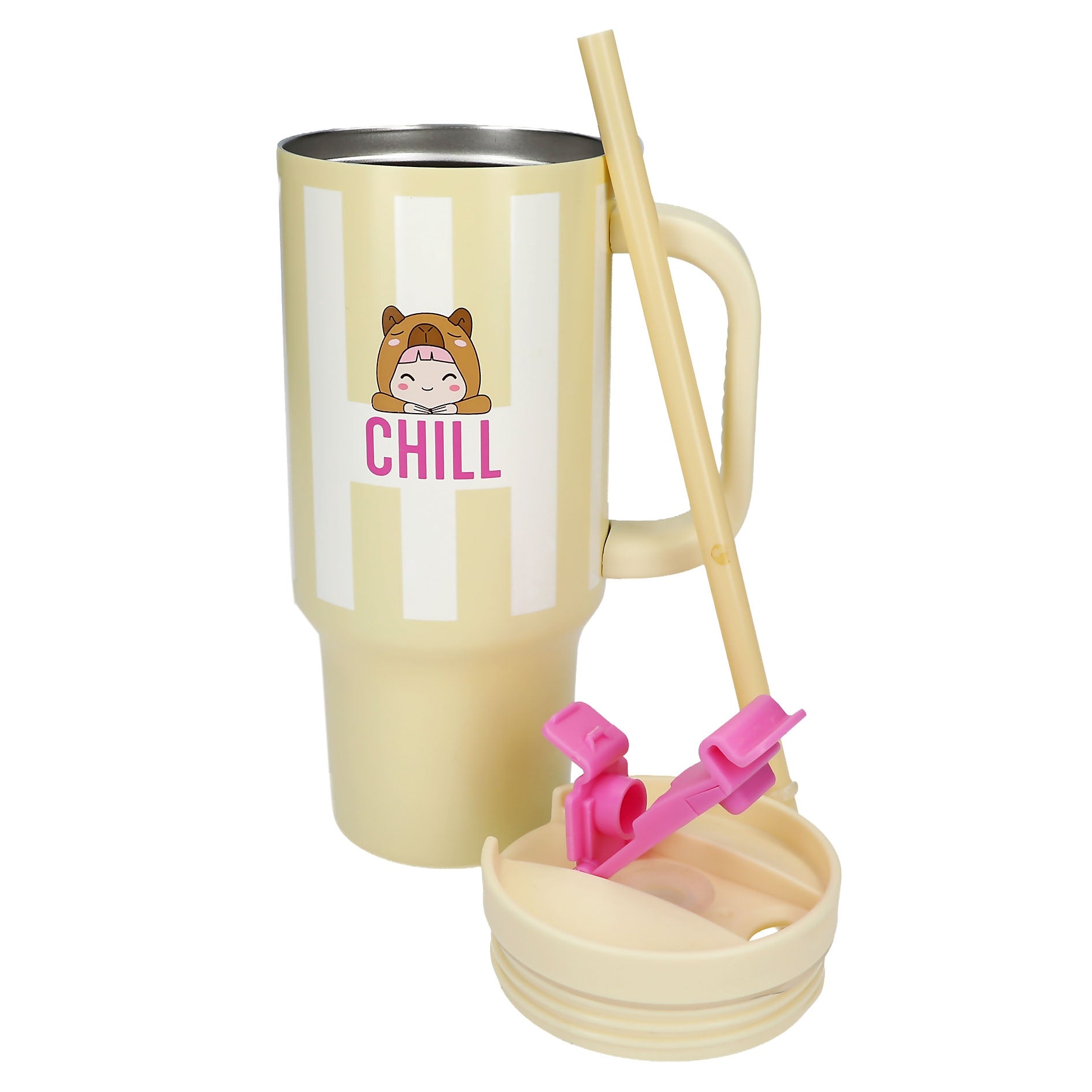 PENFection To Go Becher mit Strohhalm CHILL