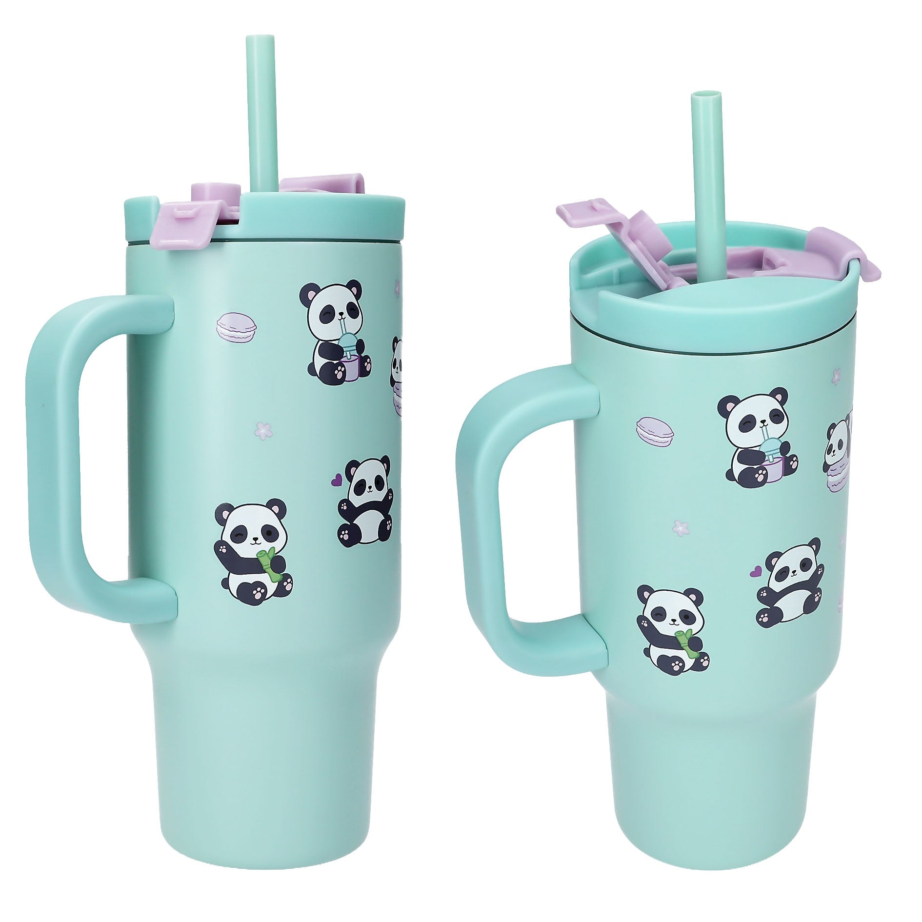 PENFection To Go Becher mit Strohhalm PANDA