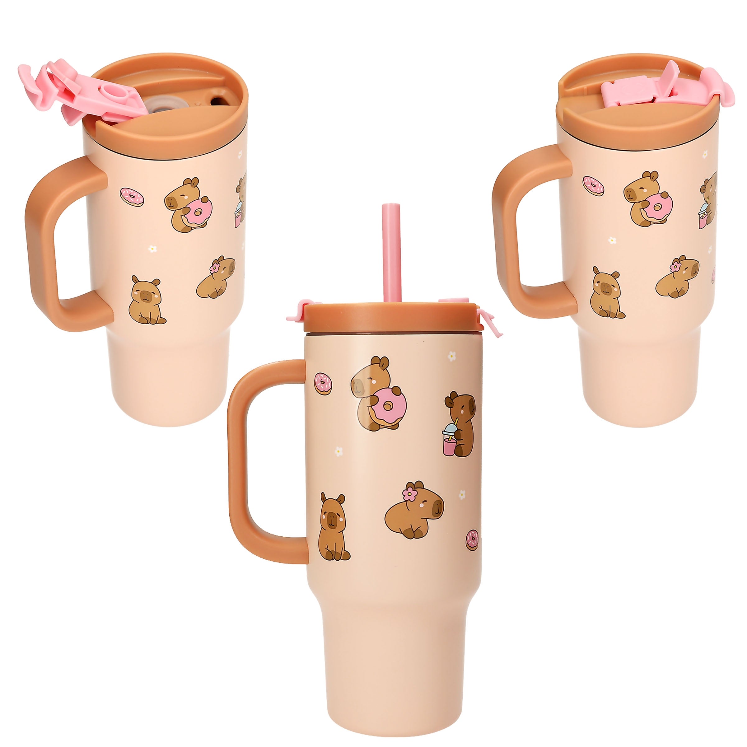PENFection To Go Becher mit Strohhalm CAPYBARA