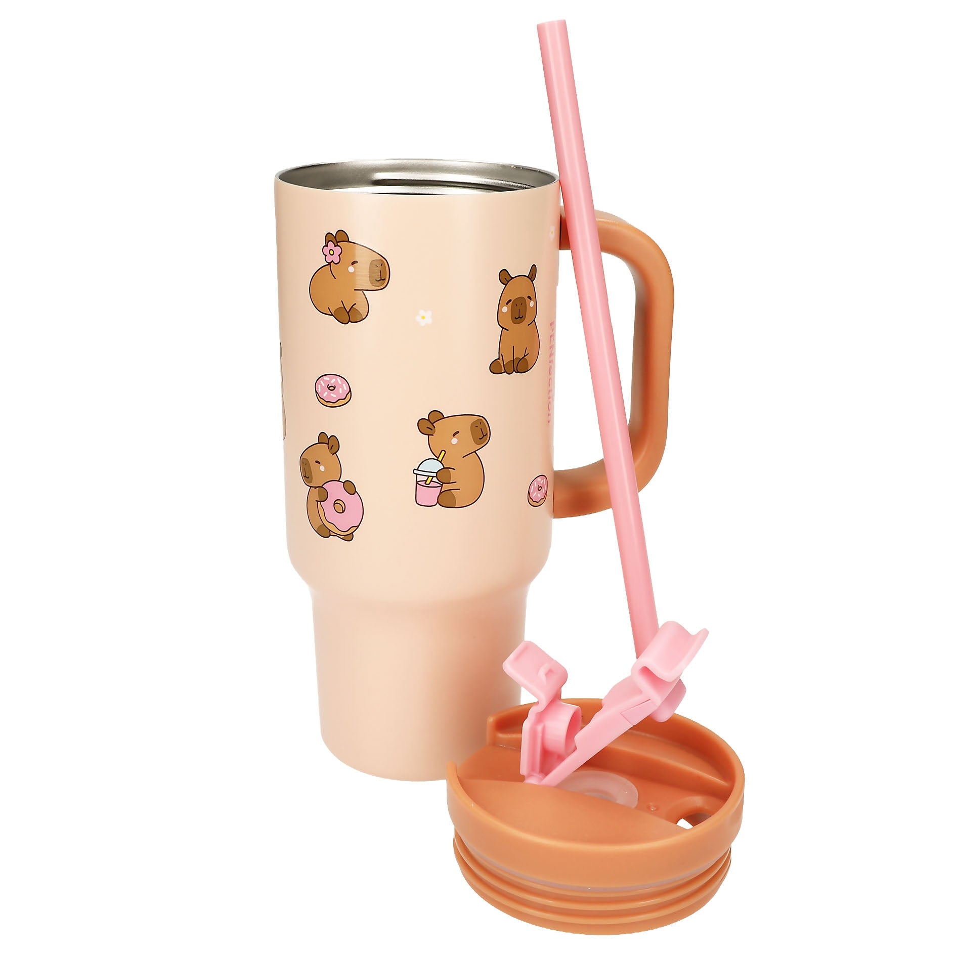 PENFection To Go Becher mit Strohhalm CAPYBARA