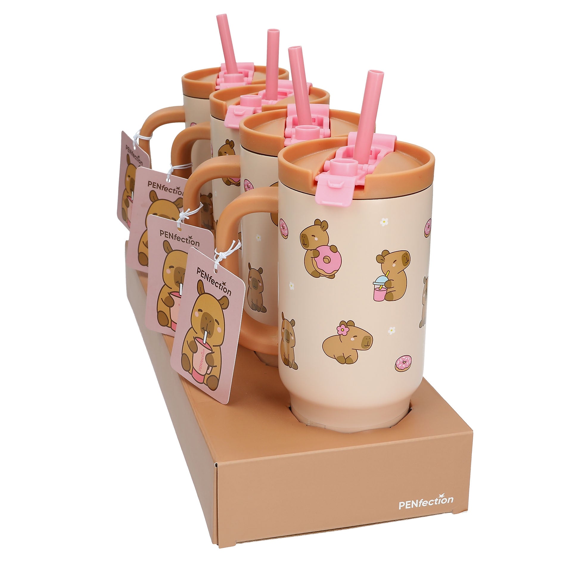 PENFection To Go Becher mit Strohhalm CAPYBARA