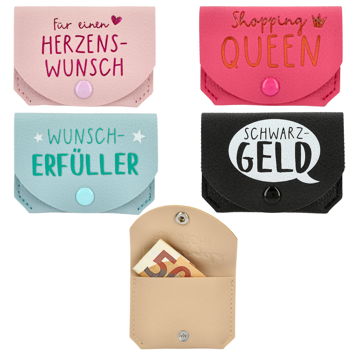 WUNSCHERFÜLLER Geldtäschchen aus Kunstleder Depesche