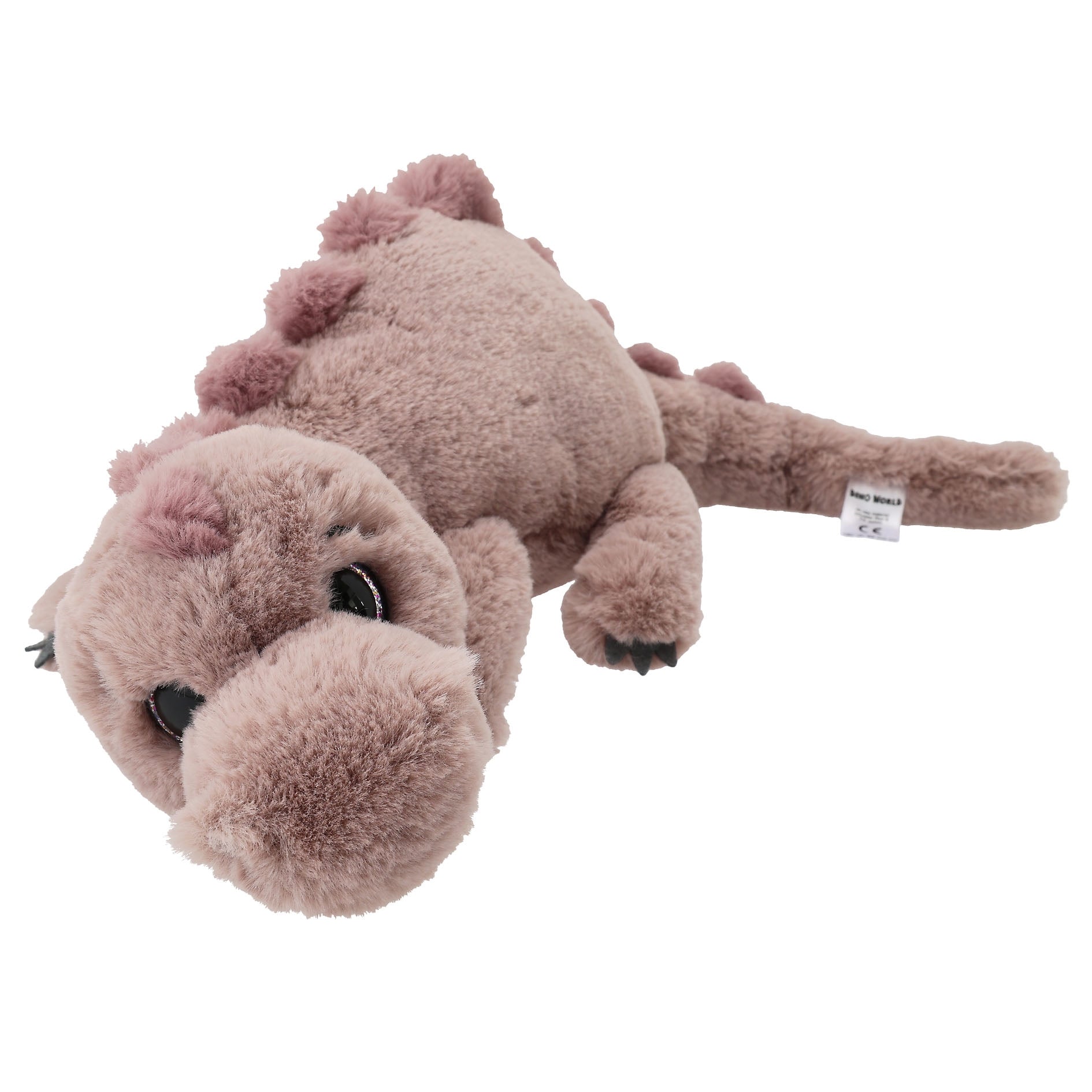 Dino World Plüschdino liegend hellbraun 50 cm  Depesche