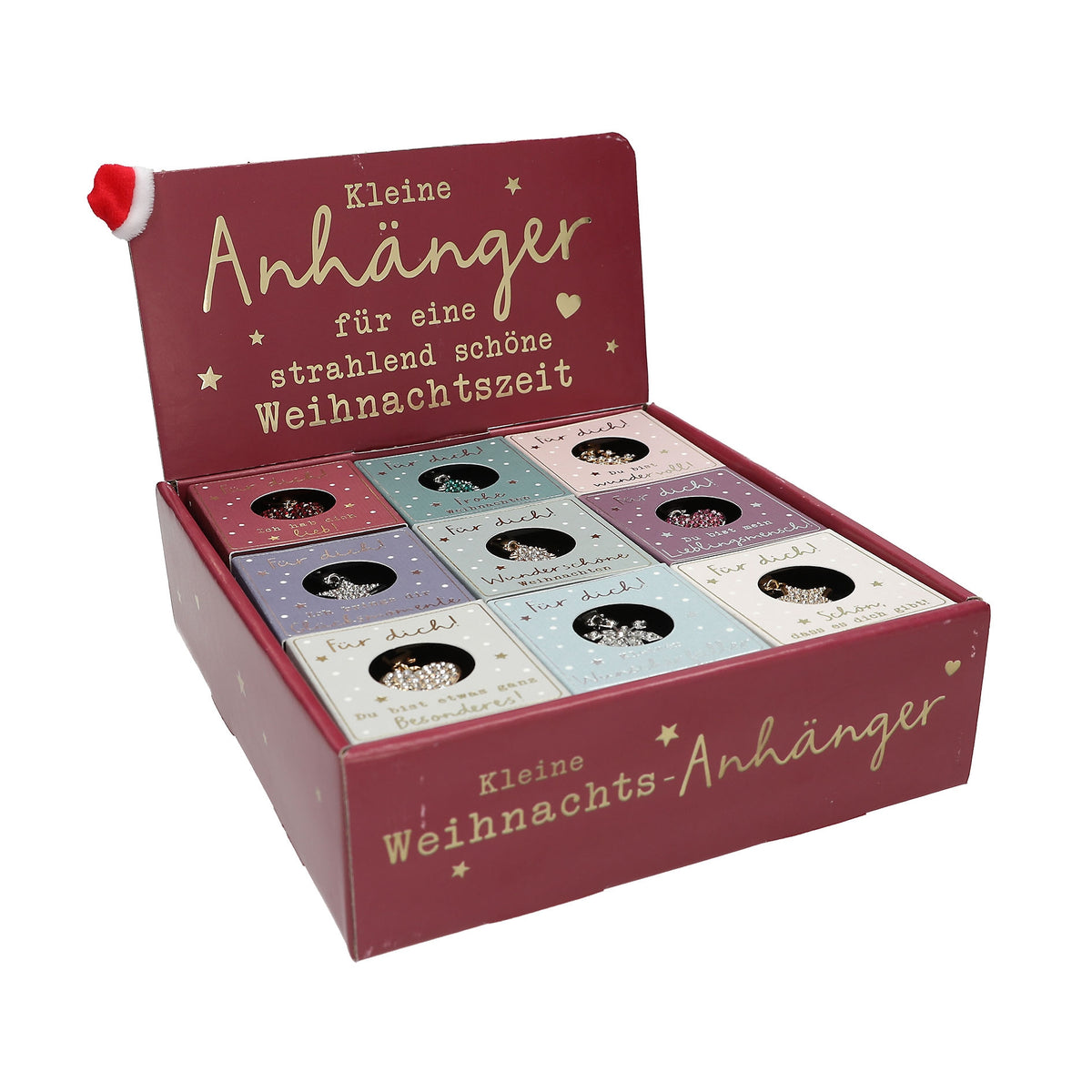 Weihnachtliche Glamour Anhänger in Geschenkschachtel