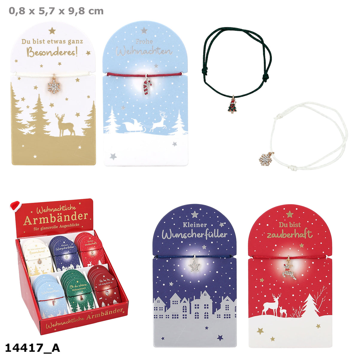 Weihnachtliches Armband mit kleinem Anhänger