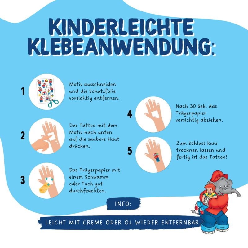 Kindertattoos – Benjamin Blümchen