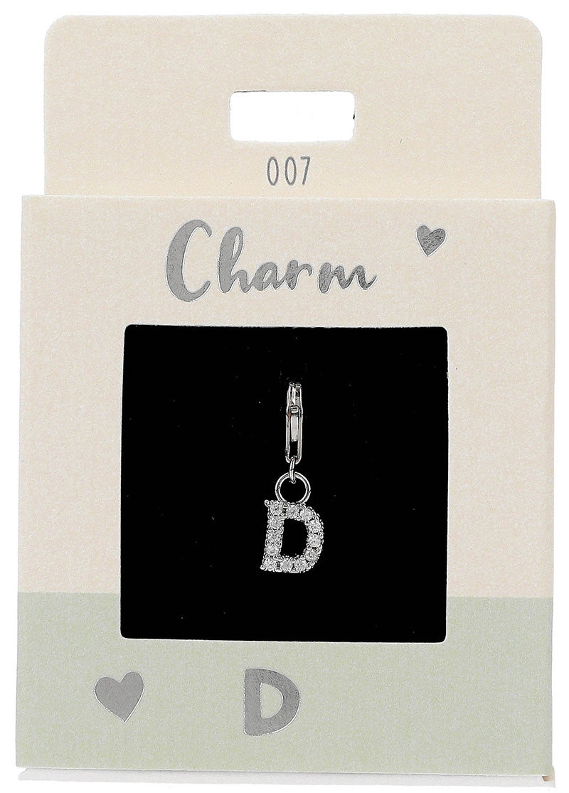 Ketten-Charm Depesche Charm Bustabe D Silber