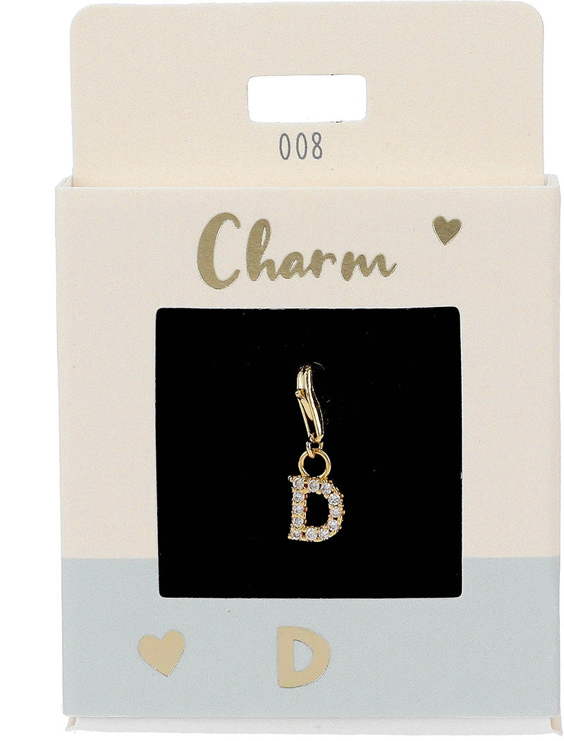 Ketten-Charm Depesche Charm Bustabe D Gold