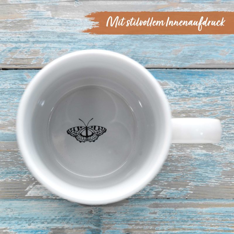 Spring is in the air Tasse mit Kork Untersetzer Papierdrachen