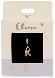 Ketten-Charm Depesche Charm Bustabe K Gold