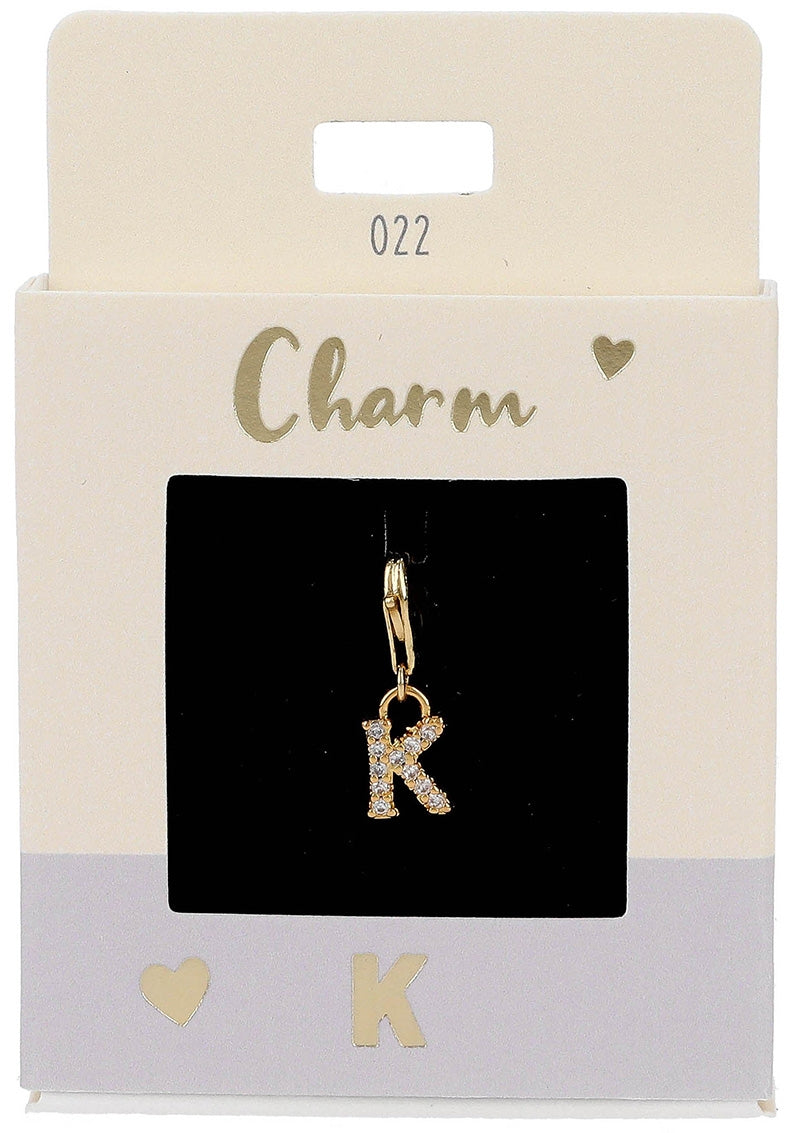 Ketten-Charm Depesche Charm Bustabe K Gold