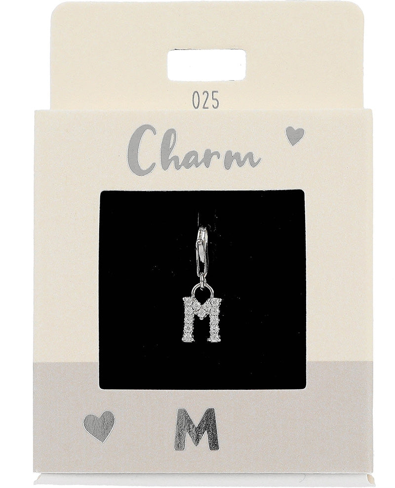 Ketten-Charm Depesche Charm Bustabe M Silber