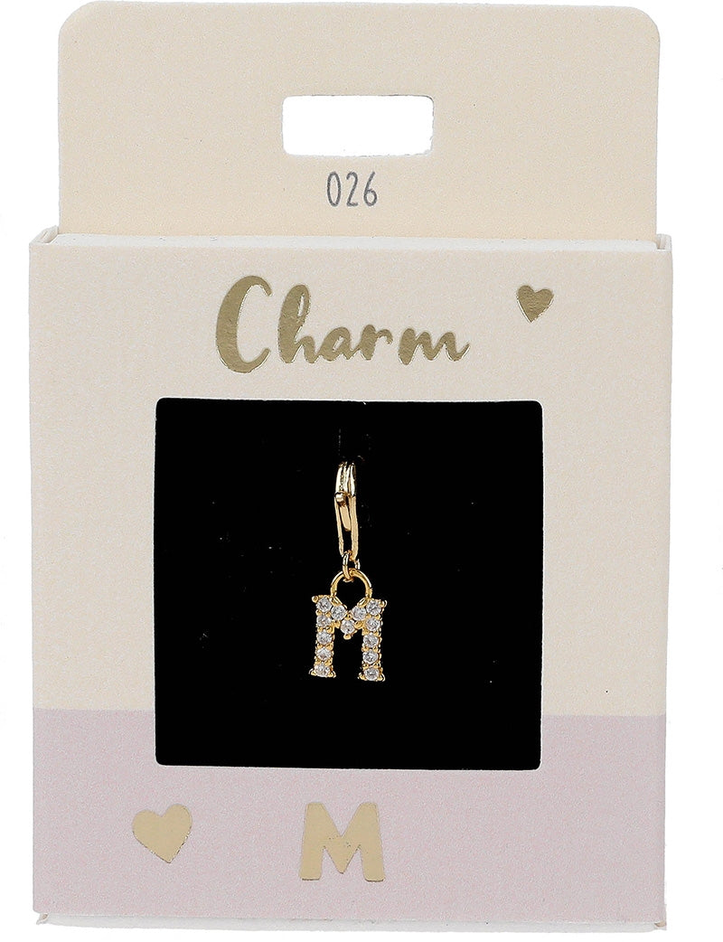 Ketten-Charm Depesche Charm Bustabe M Gold