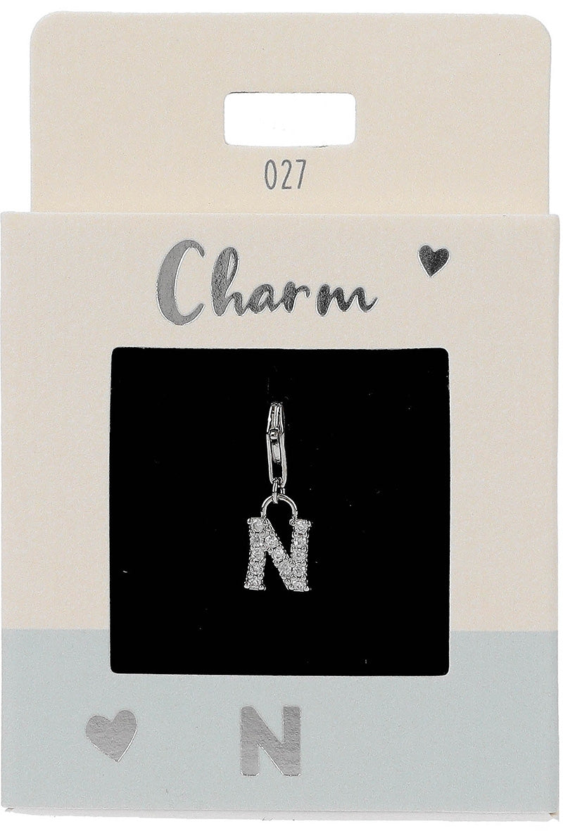 Ketten-Charm Depesche Charm Bustabe N Silber