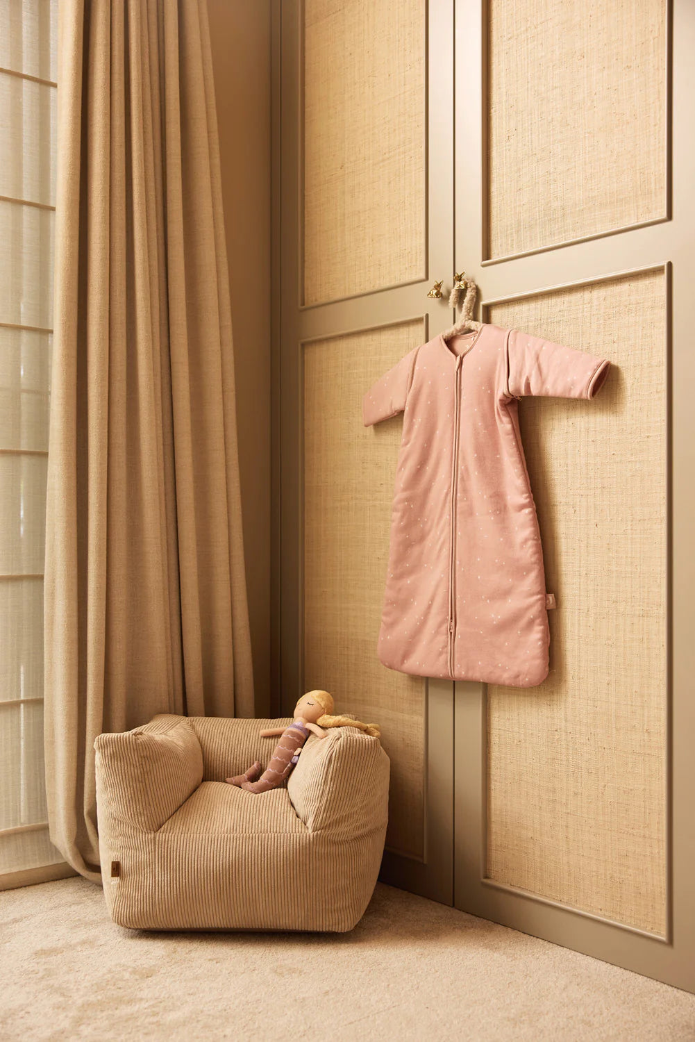 Kindersessel Sitzsack-Corduroy-Natural - von Jollein