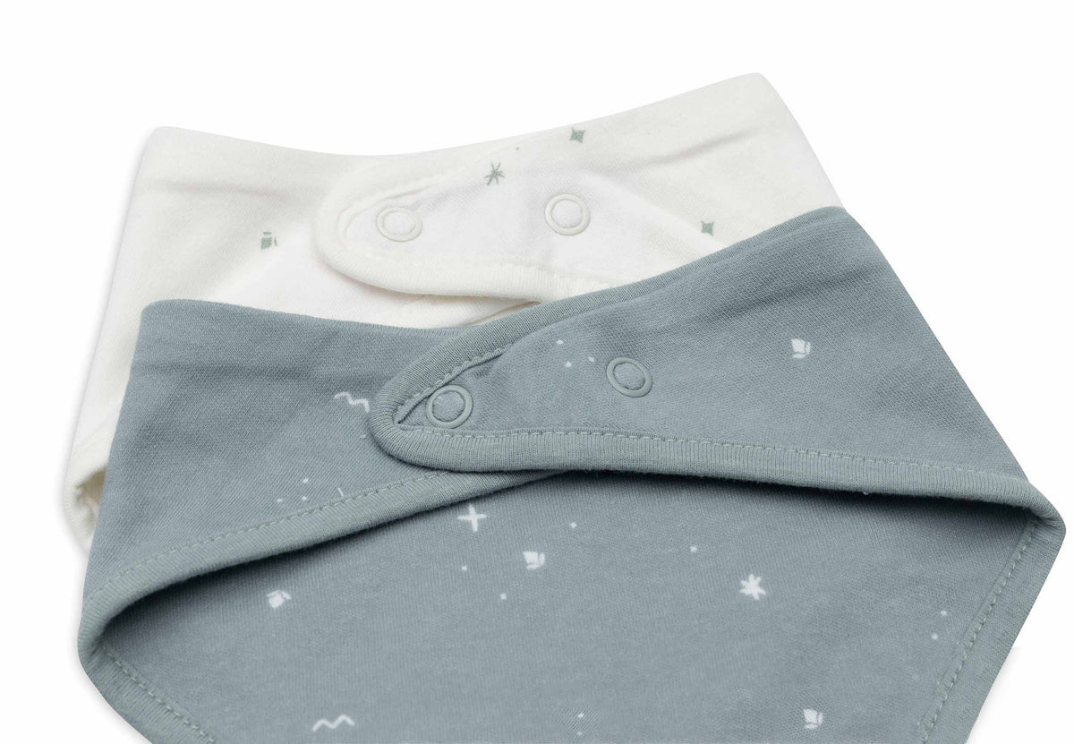 Lätzchen Bandana 2 Stück-Twinkling-Sea Green- von Jollein