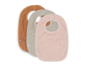 Lätzchen Frottee 3-Pack Bib terry pink-nougat-caramel von Jollein