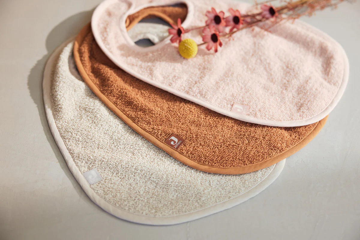 Lätzchen Frottee 3-Pack Bib terry pink-nougat-caramel von Jollein
