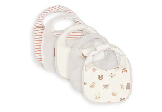 Lätzchen Jersey Wasserdicht - Animal Friends - 5 Stück von Jollein