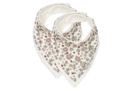 Halstuch Retro Flowers - Lätzchen Bandana - 2 Stück
