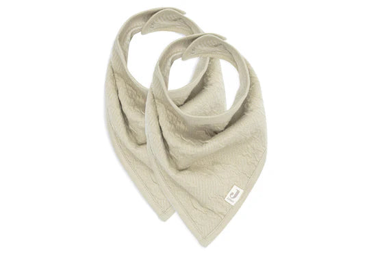 Halstuch Soft Wavesn Olive Green - Lätzchen Bandana - 2 Stück