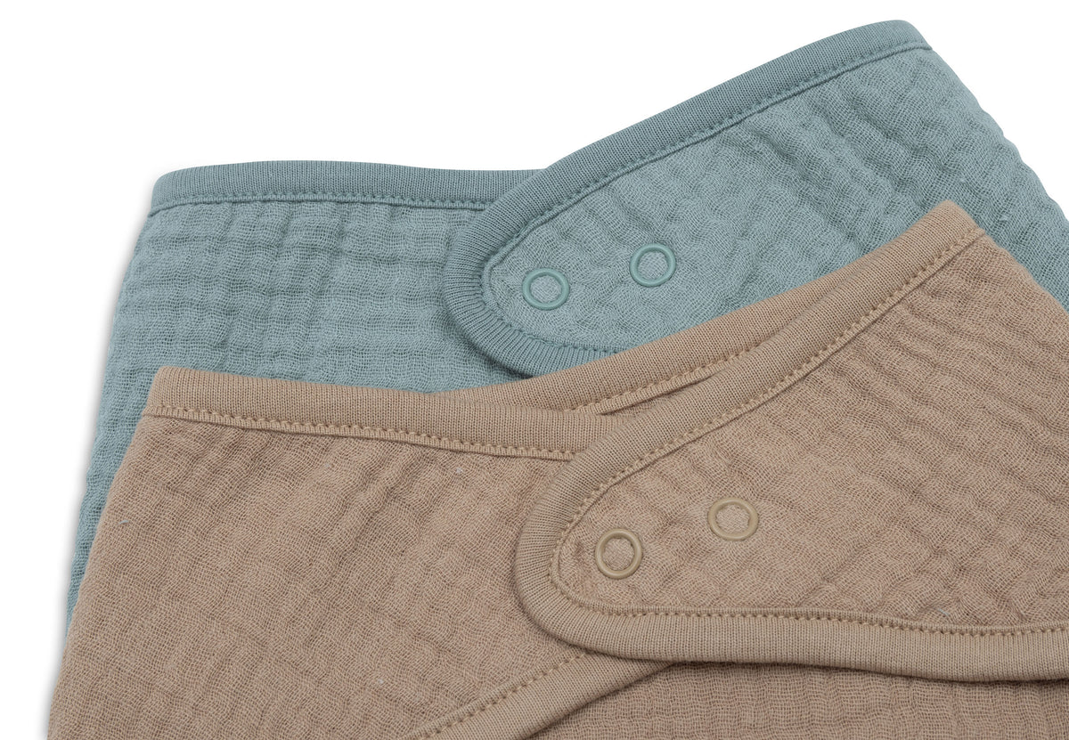 Lätzchen Bandana 2 Stück-Hydrophil-Sea Green/Biscuit- von Jollein