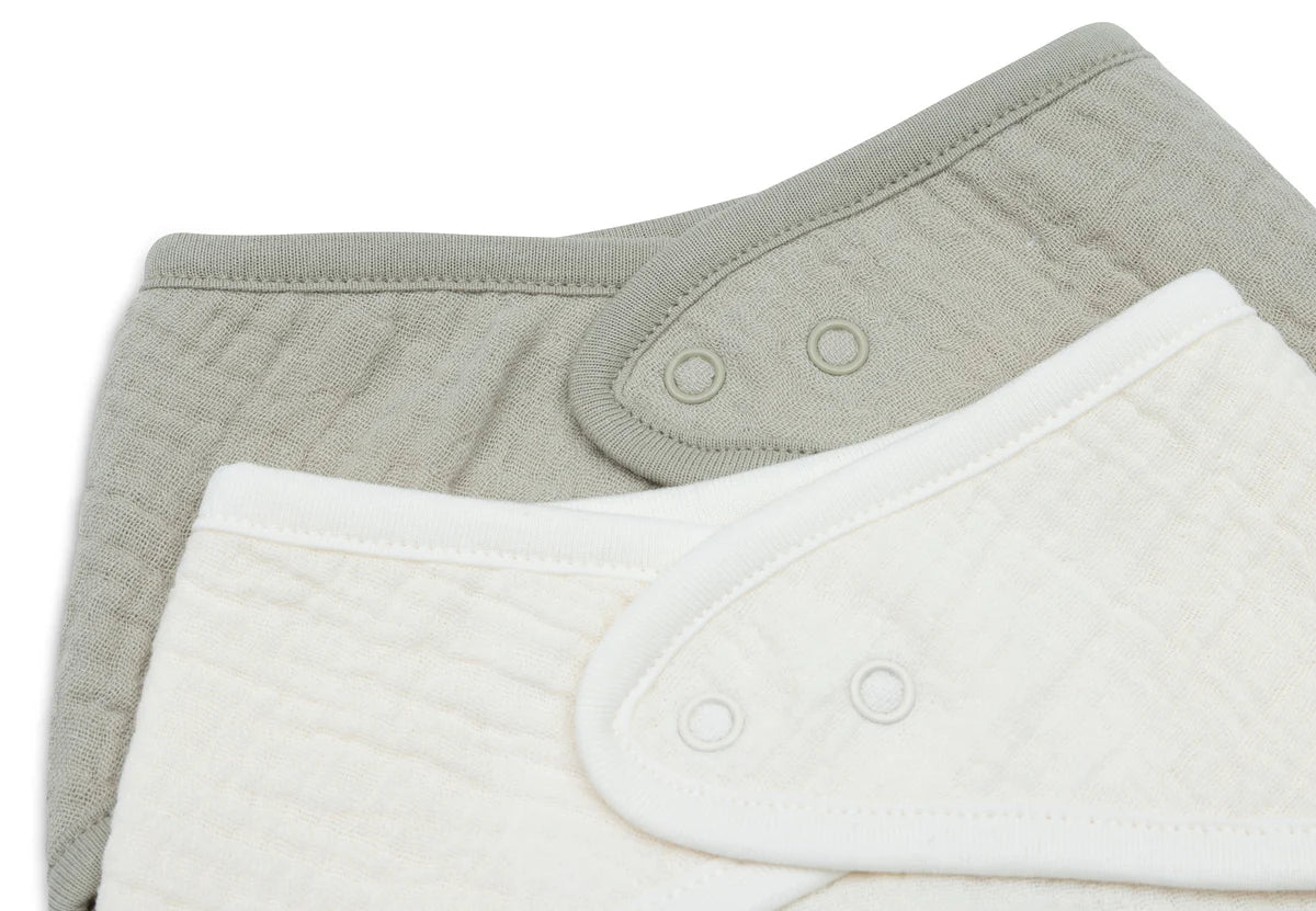 Lätzchen Bandana 2 Stück-Hydrophil- Olive Green/Oatmeal- von Jollein
