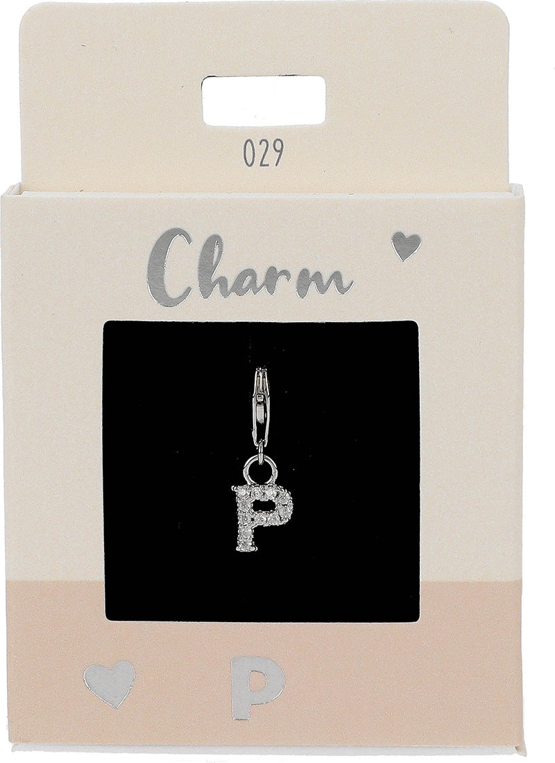 Ketten-Charm Depesche Charm Bustabe P Silber