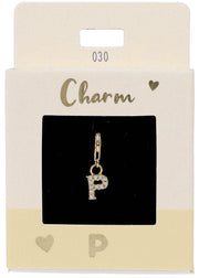 Ketten-Charm Depesche Charm Bustabe P Gold