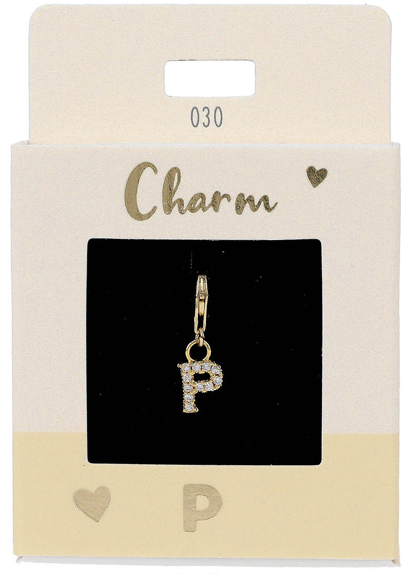 Ketten-Charm Depesche Charm Bustabe P Gold