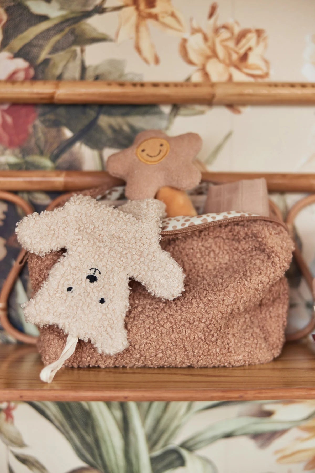 Naturel Schmuse Tuch Teddy Bear- Pacifier cloth-von Jollein