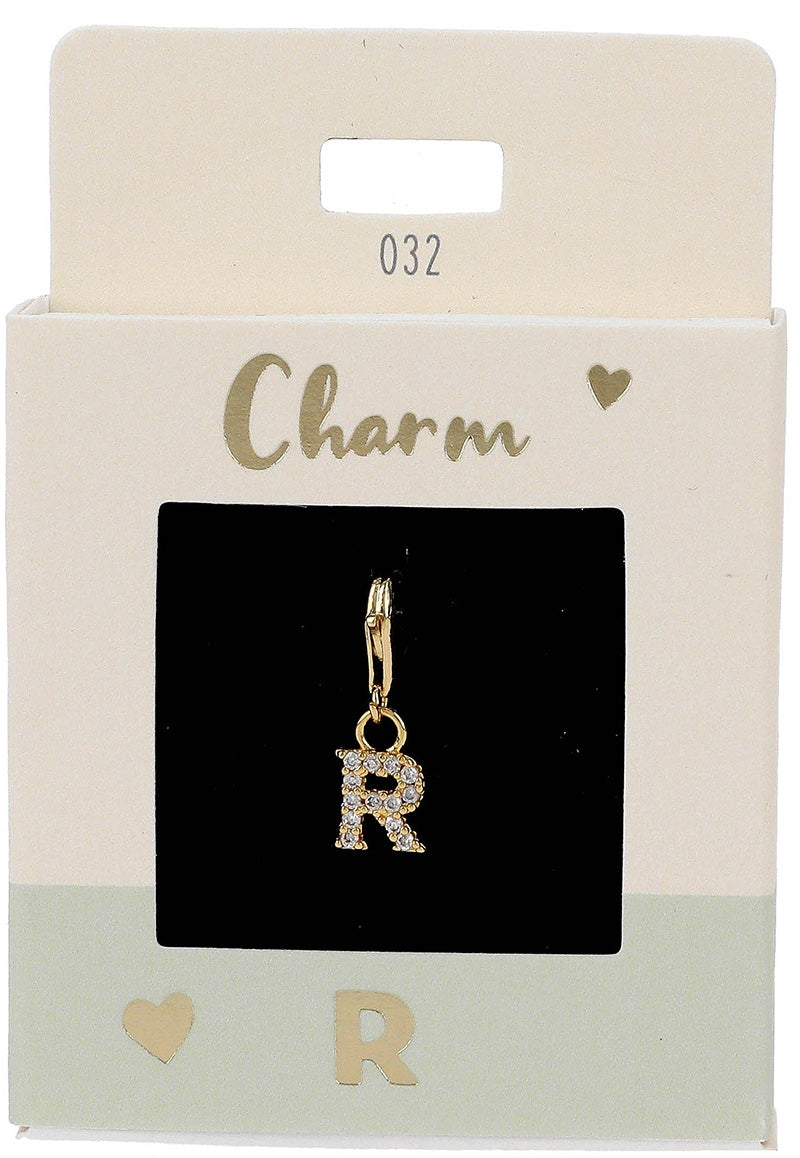 Ketten-Charm Depesche Charm Bustabe R Gold