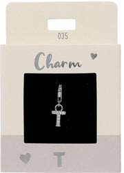Ketten-Charm Depesche Charm Bustabe T Silber