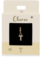 Ketten-Charm Depesche Charm Bustabe T Gold
