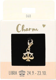 Ketten/ Armbänder -Charm Depesche Motiv Sternzeichen Waage Gold