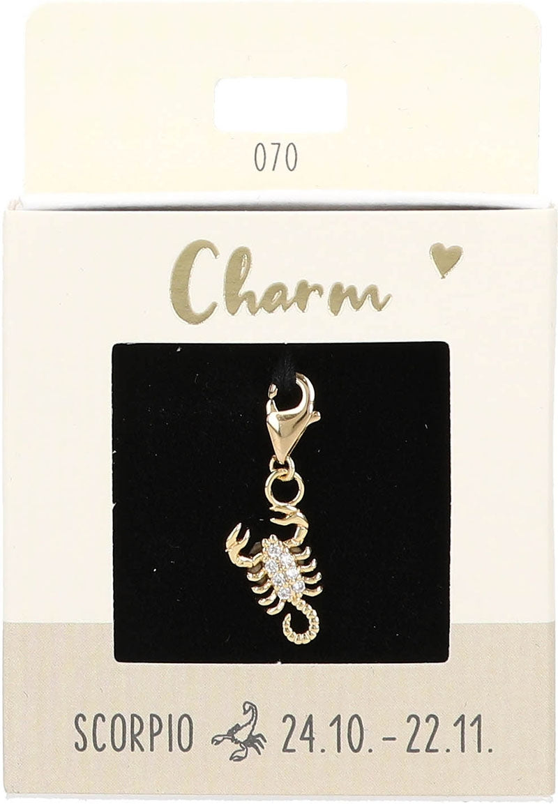 Ketten/ Armbänder -Charm Depesche Motiv Sternzeichen Skorpion Gold