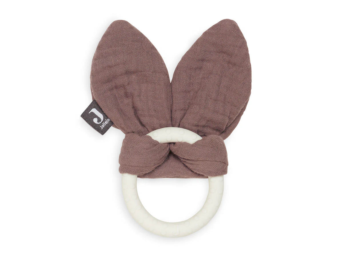 Beißring-Bunny Ears-Chestnut- von Jollein