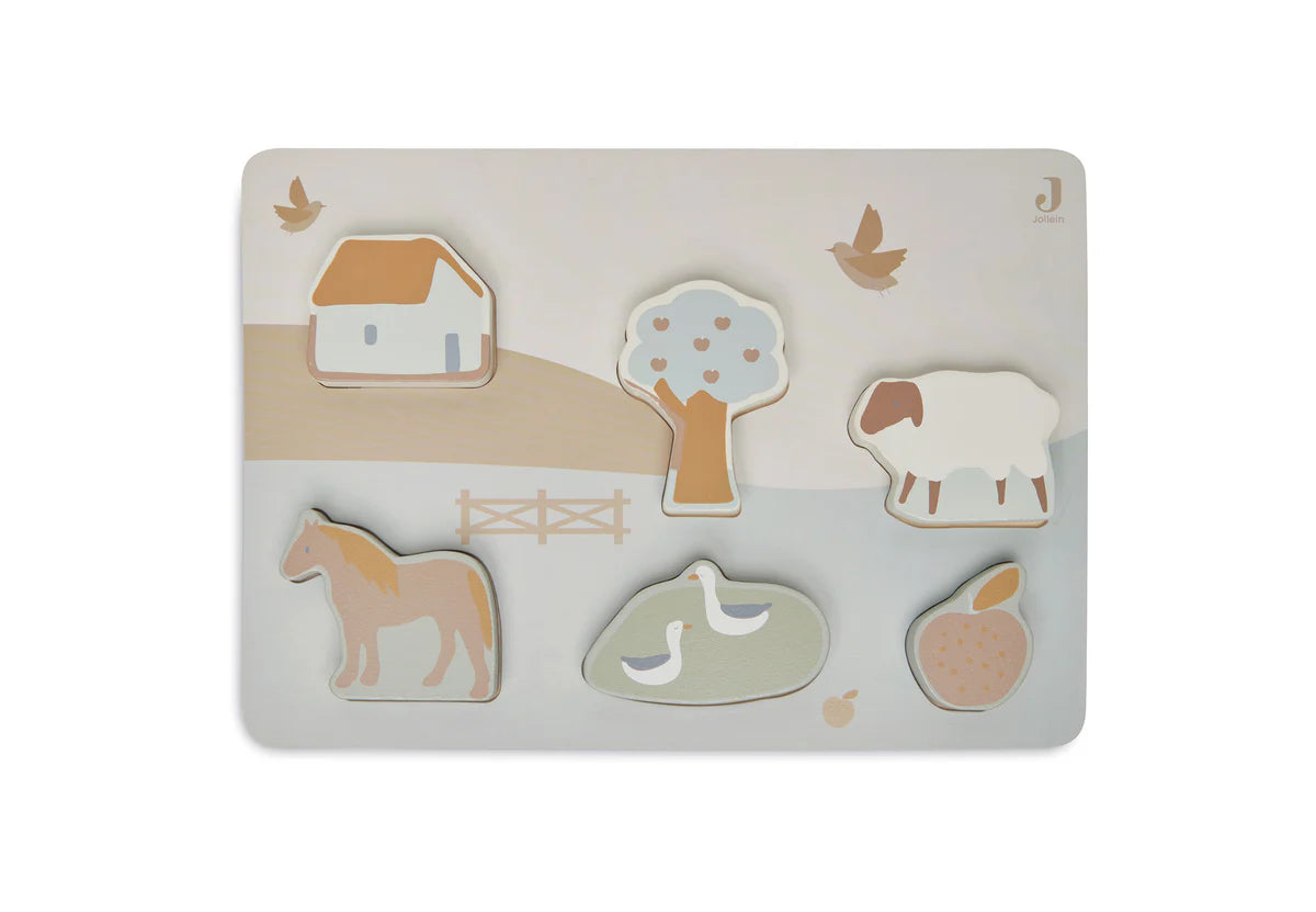 Puzzel aus Holz-Farm- von Jollein