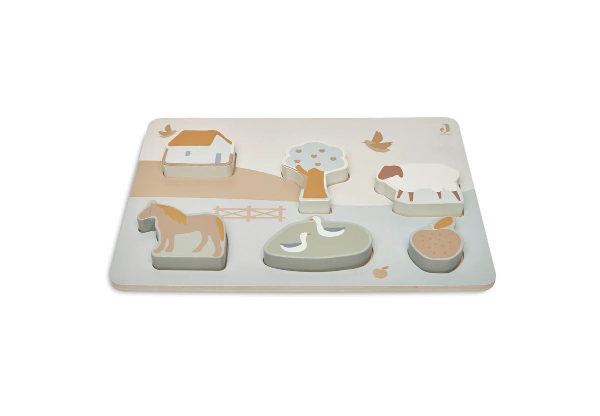 Puzzel aus Holz-Farm- von Jollein