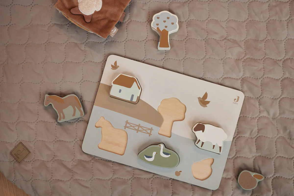 Puzzel aus Holz-Farm- von Jollein