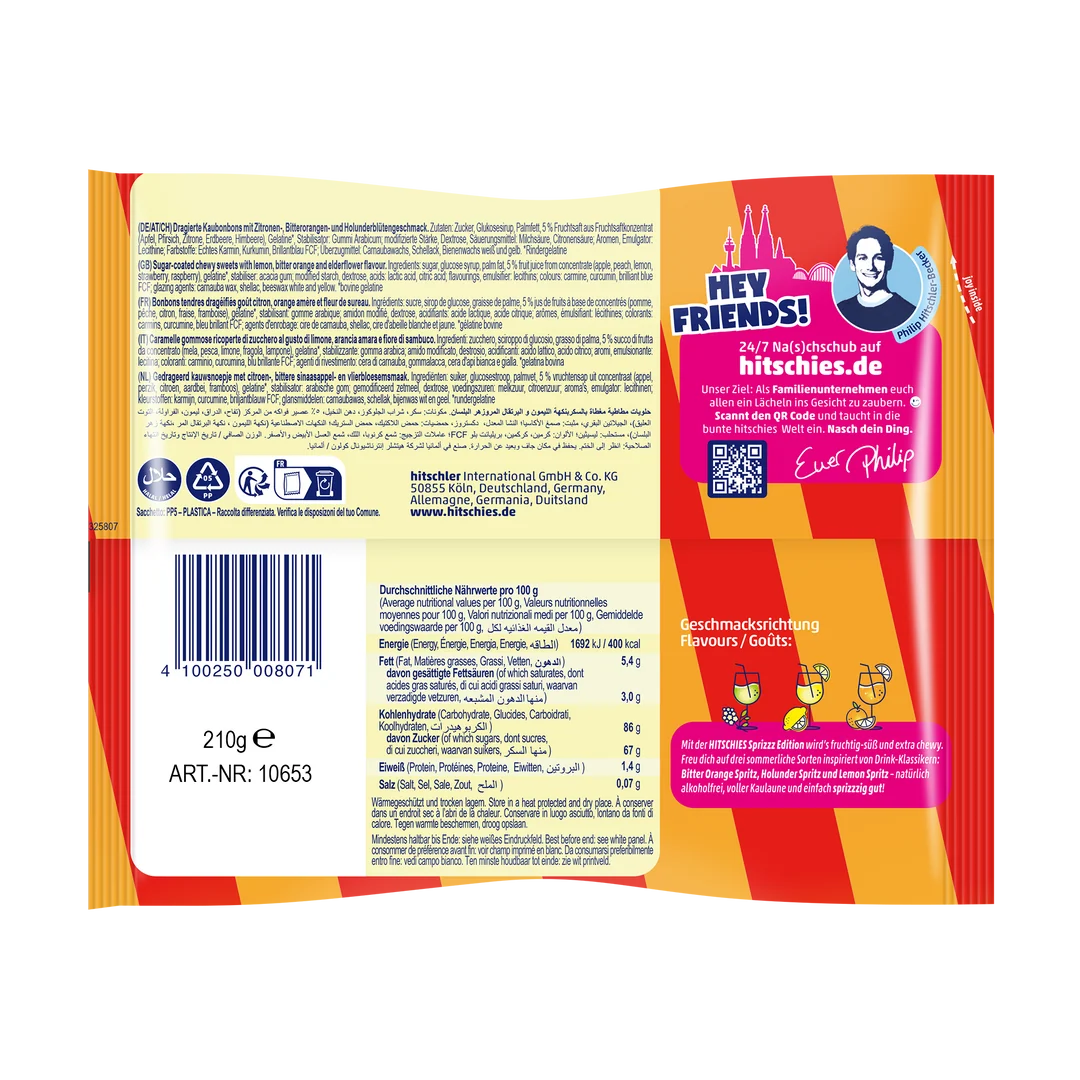 Hitschies Spizzz Edition- 210g-ohne Alkohol-Hitschies